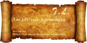 Tarjányi Levendula névjegykártya